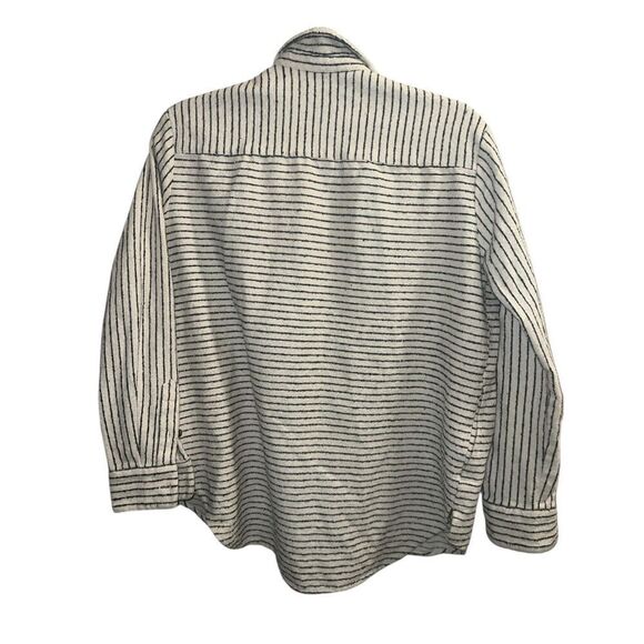 ✨Madewell Flannel Oversized Ex-Boyfriend Sz XS Shirt in Mick Striped✨ - Picture 7 of 10